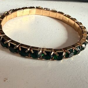 Elegant Gold and Green Bracelet